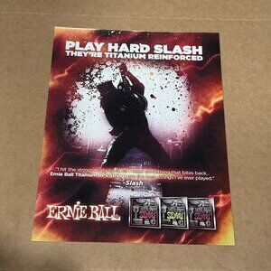Slash of Guns N' Roses - Ernie Ball - 2009 Print Advertisement